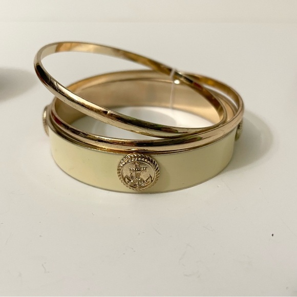 Anna & Ava Nautical Anchor Gold & Enamel Bangle Bracelet Lot - Picture 7 of 13